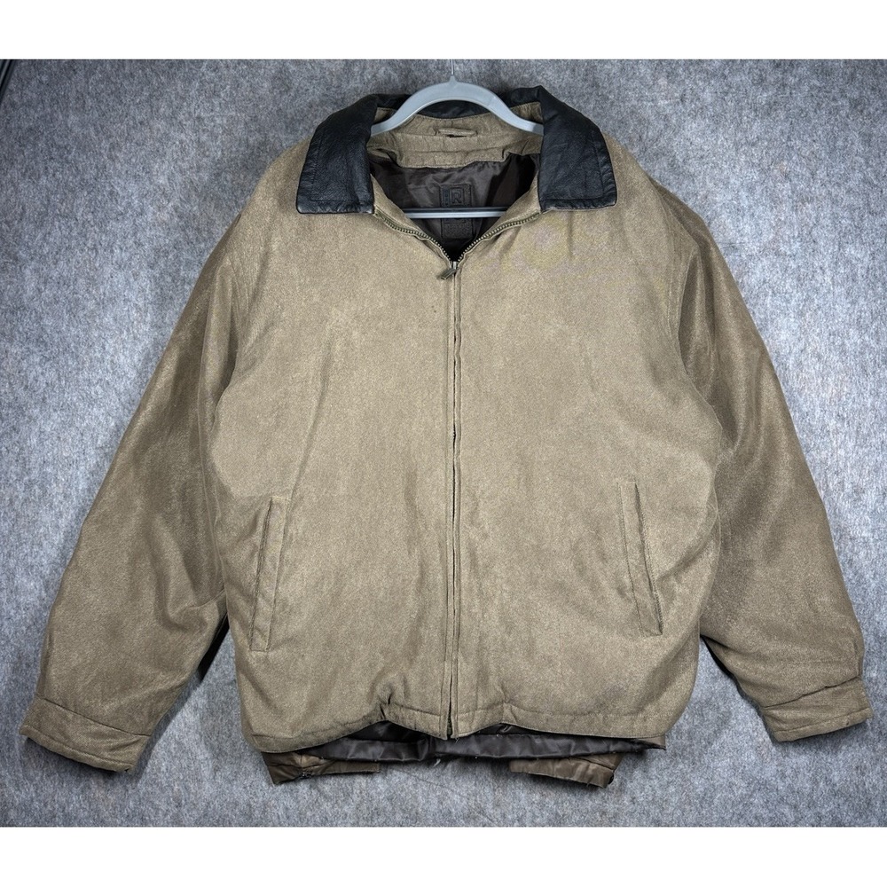 RC Expedition Comstock Mens XL Canvas Work Jacket Leather Collar